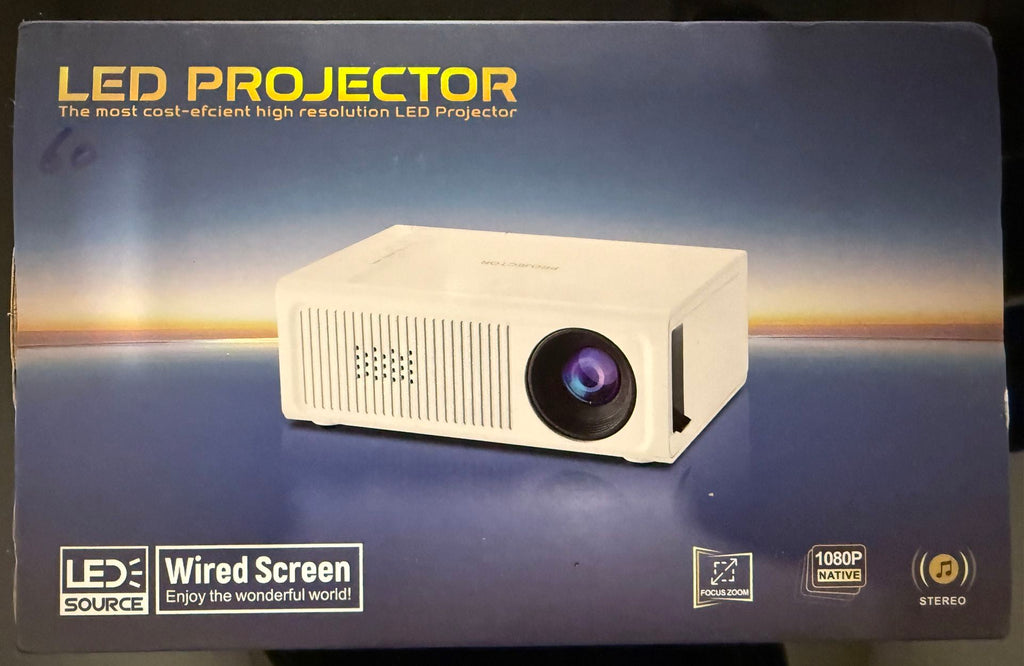 High Brightness LED Projector with 1.1x Optical Zoom, USB & HDMI