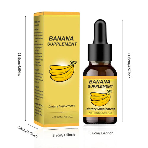 Banana Dietary Liquid Drops, Natural Banana Liquid Extract Drops, Banana Liquid Drops for Men & Women 2pcs