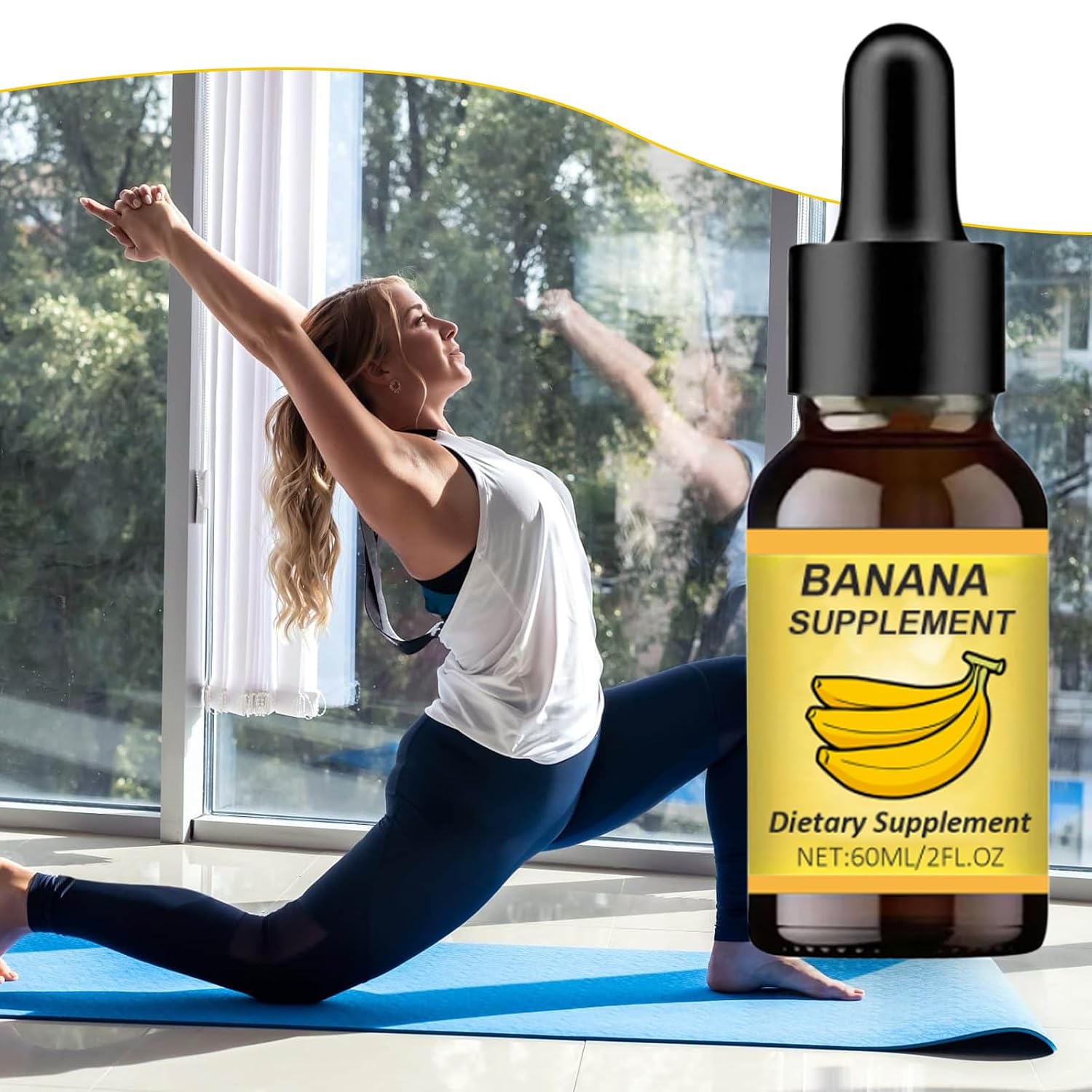 Banana Dietary Liquid Drops, Natural Banana Liquid Extract Drops, Banana Liquid Drops for Men & Women 2pcs