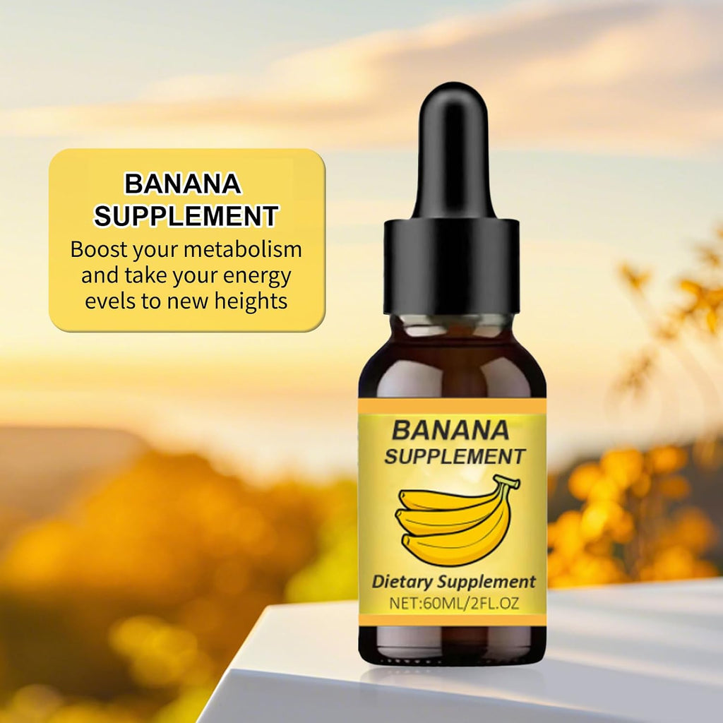 Banana Dietary Liquid Drops, Natural Banana Liquid Extract Drops, Banana Liquid Drops for Men & Women 2pcs