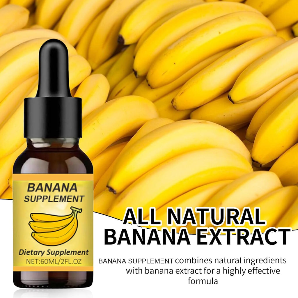 Banana Dietary Liquid Drops, Natural Banana Liquid Extract Drops, Banana Liquid Drops for Men & Women 2pcs