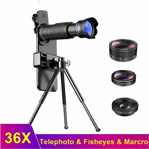 Dragon 36X Mobile Phone Lens Kit with Tripod – 4-in-1 Photography Set