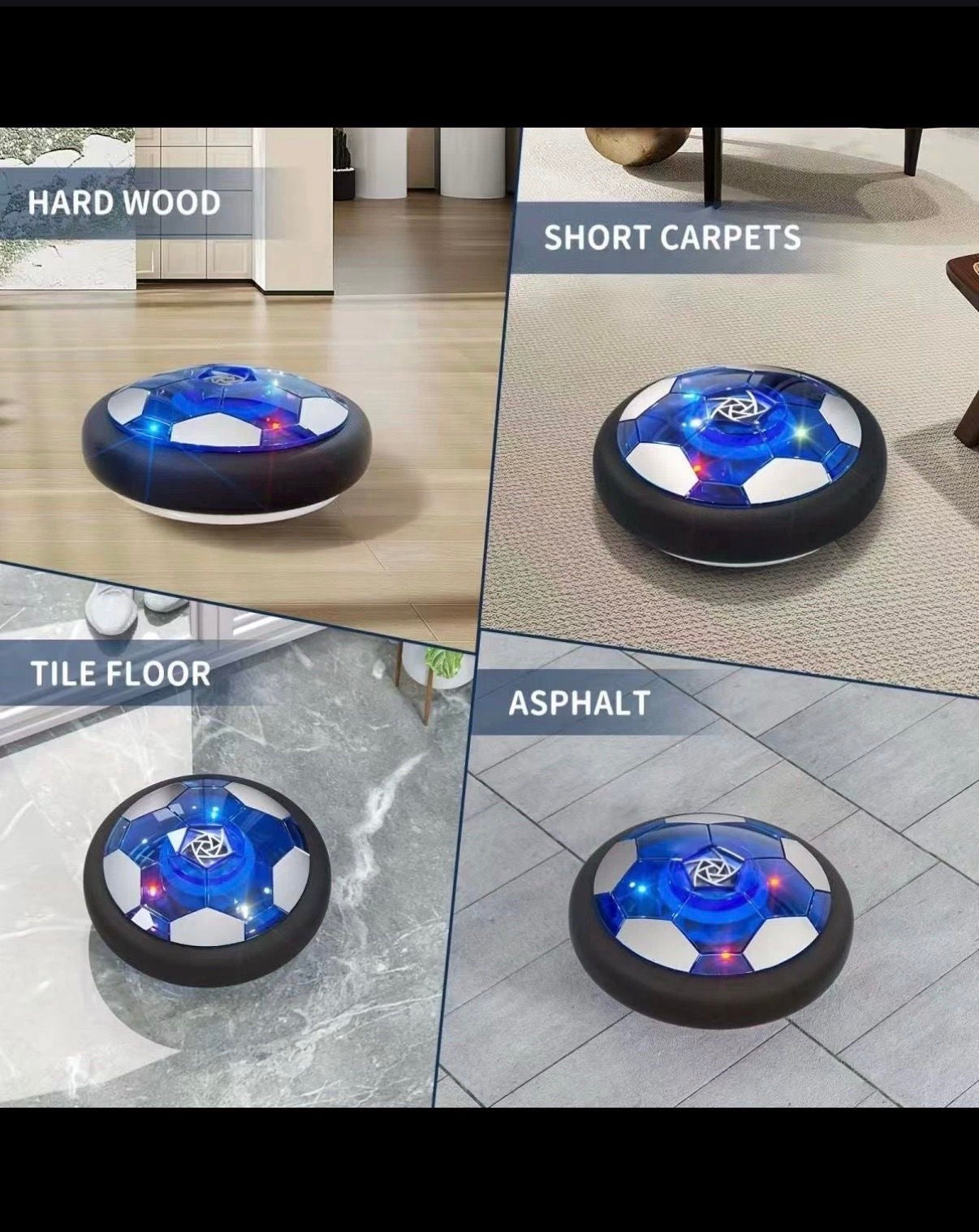 Hover Soccer Ball Toy | Indoor Air Power Football
