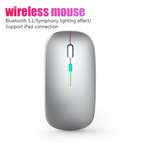 RGB Wireless Bluetooth Mouse – Rechargeable with Adjustable DPI
