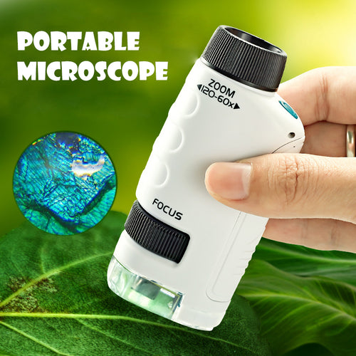Kids Pocket Microscope with LED Light