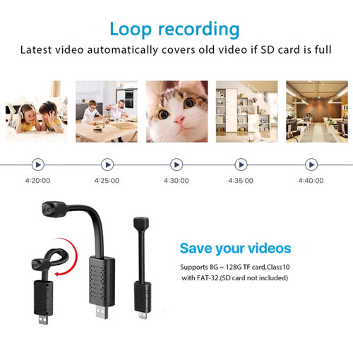 1080P HD WiFi USB Camera with Night Vision & Motion Detection
