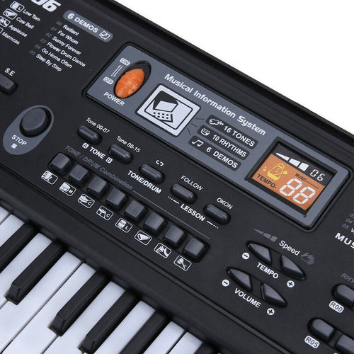 61-Key Electronic Keyboard Piano for Kids with Microphone