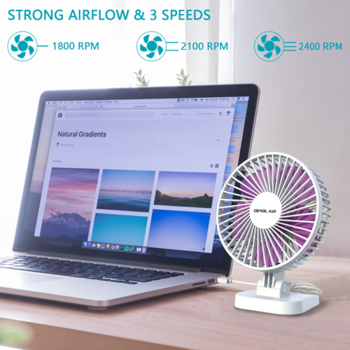 Mini Portable USB Desk Fan – 3 Speed Settings