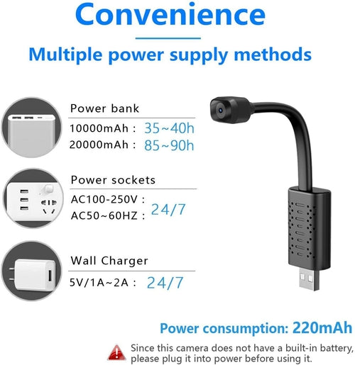 1080P HD WiFi USB Camera with Night Vision & Motion Detection