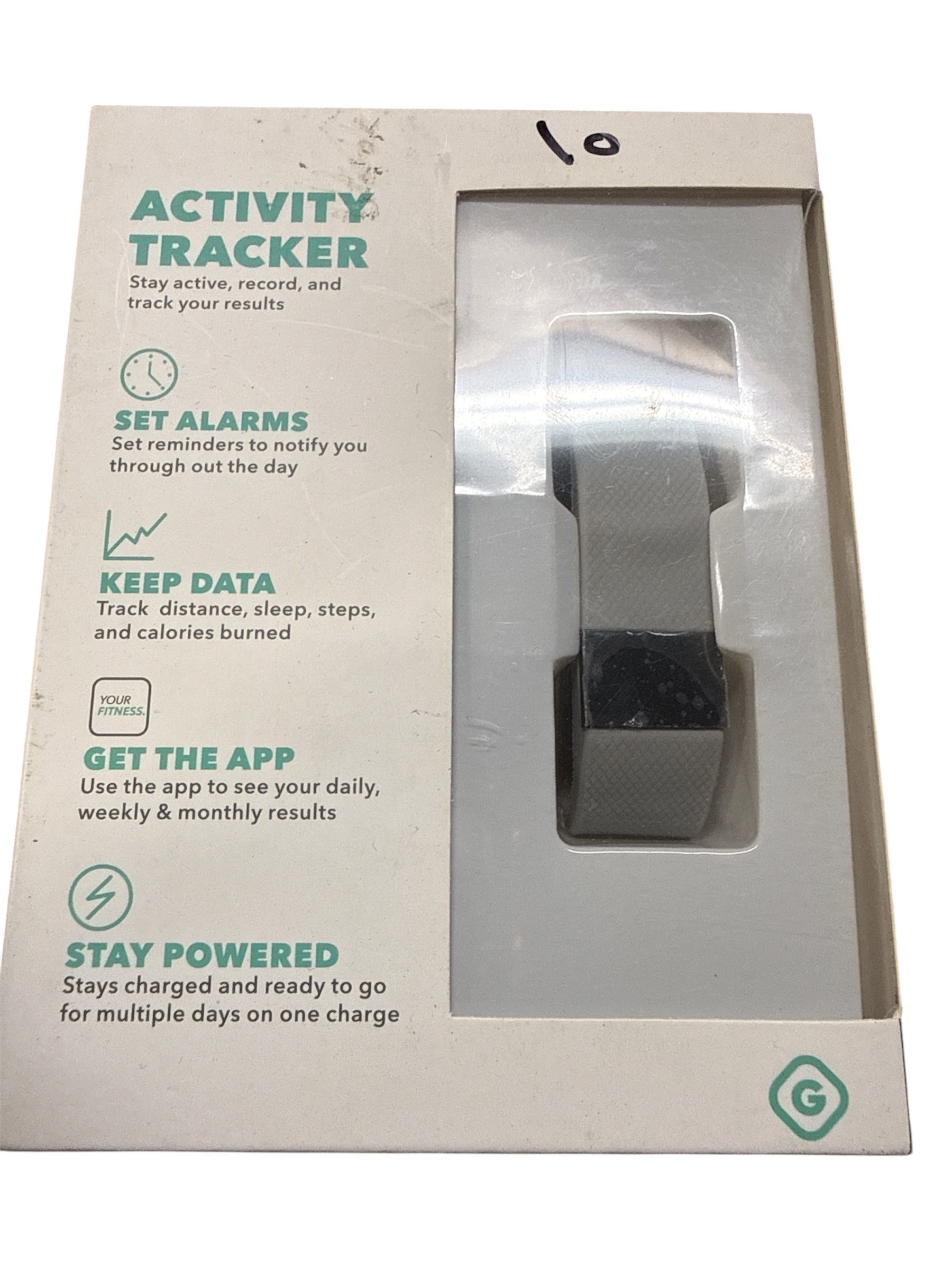 GEMS Activity Tracker with Gray Rubber Wristband