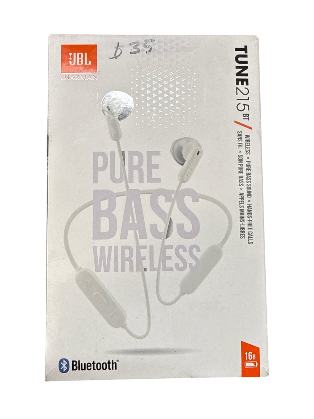 JBL Tune 215BT Wireless In-Ear Headphones – White