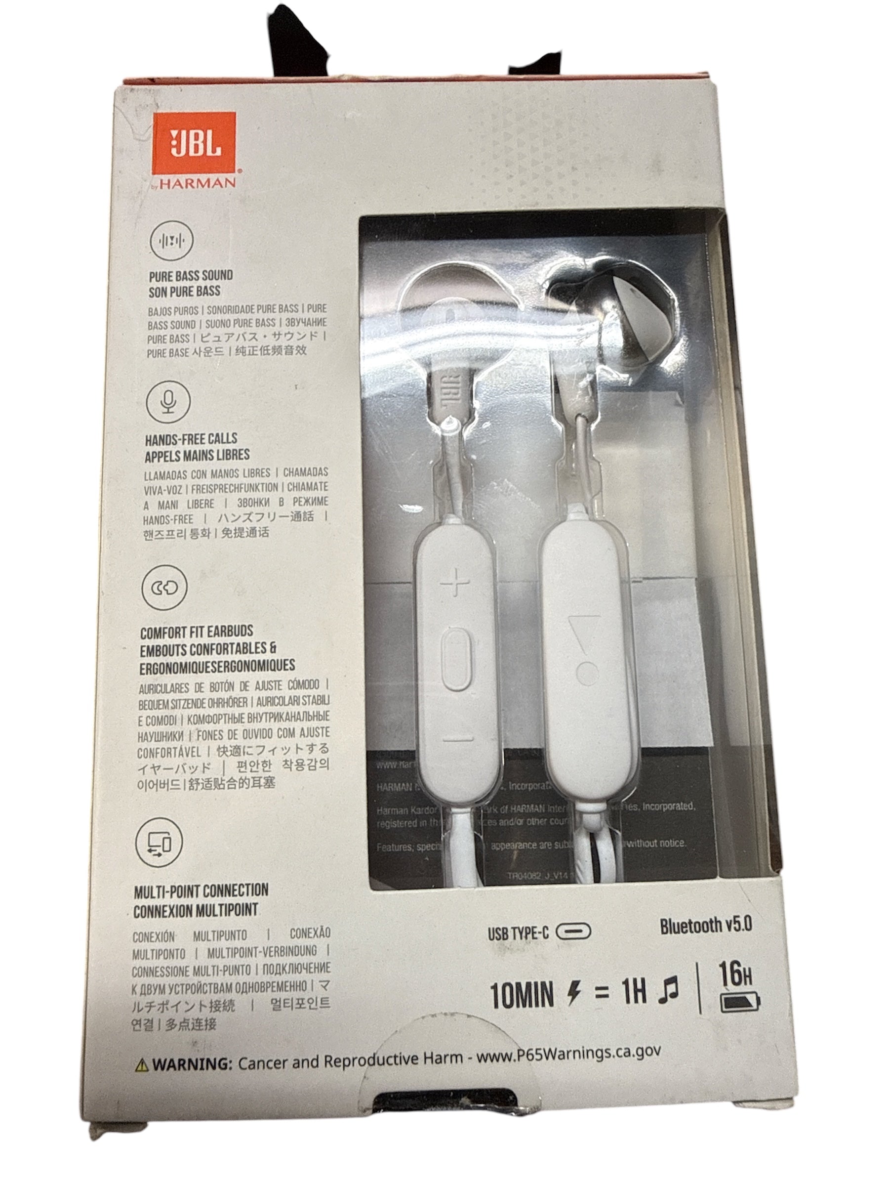 JBL Tune 215BT Wireless In-Ear Headphones – White
