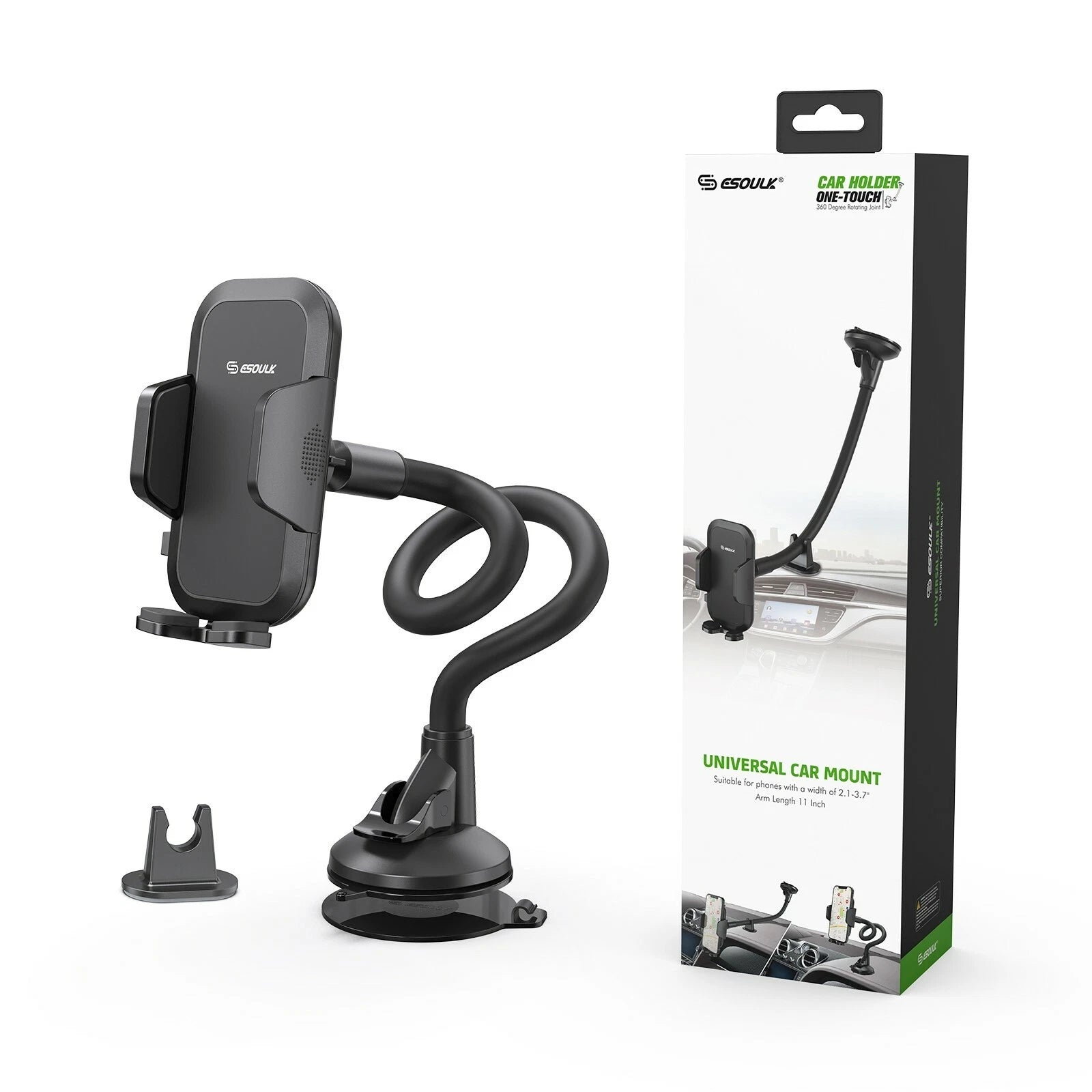 Esoulk Universal Heavy Duty Long Neck Car Mount Holder – Dashboard & Windshield
