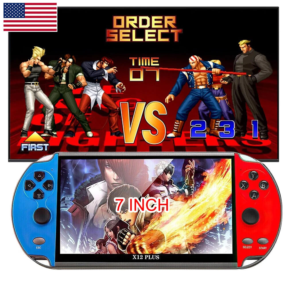X12 Plus 7" Retro Handheld Game Console - 10,000 Built-In Games