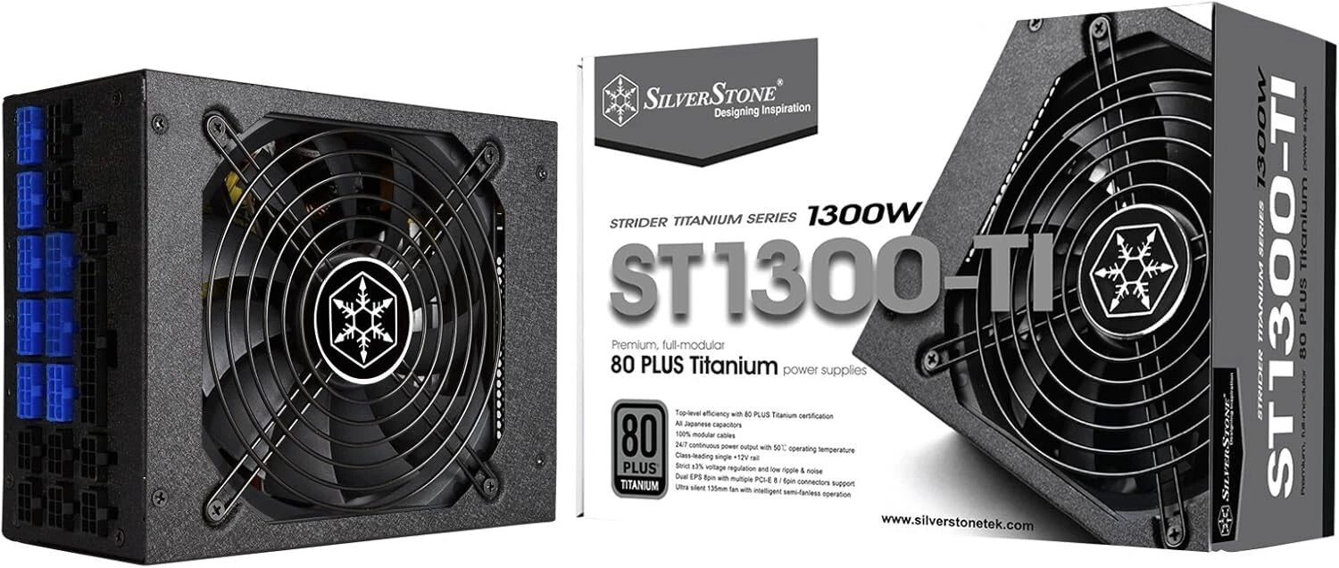 Silverstone 1300W ATX PSU SST-ST1300-TI Strider Titanium Series 80 PLUS Titanium