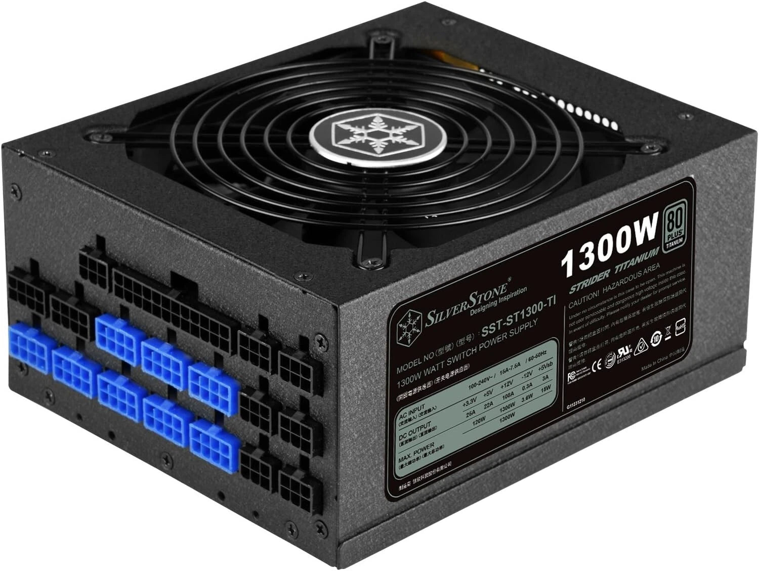 Silverstone 1300W ATX PSU SST-ST1300-TI Strider Titanium Series 80 PLUS Titanium