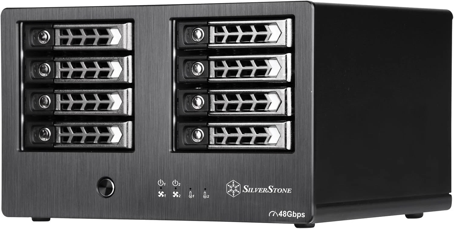 Silverstone Tek RL-TS821S 8-Bay 2.5" SAS/SATA Hard Drive Enclosure to Mini-SAS