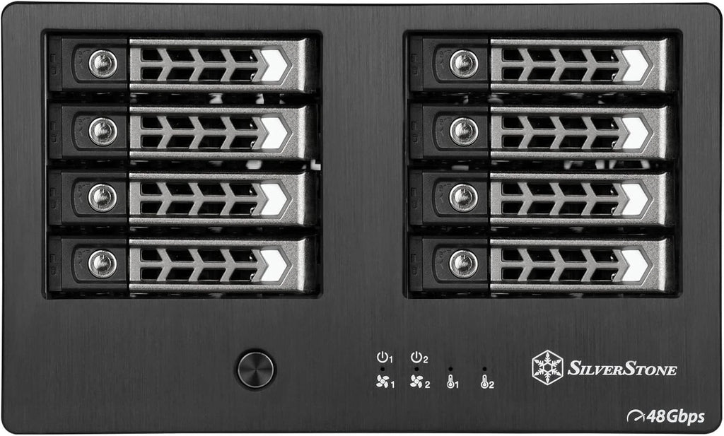 Silverstone Tek RL-TS821S 8-Bay 2.5" SAS/SATA Hard Drive Enclosure to Mini-SAS