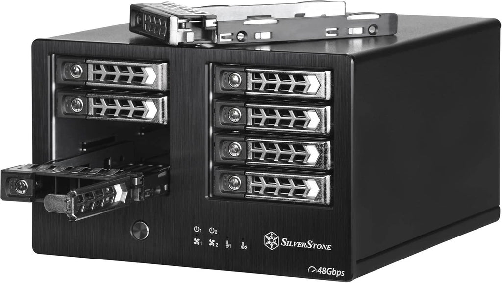 Silverstone Tek RL-TS821S 8-Bay 2.5" SAS/SATA Hard Drive Enclosure to Mini-SAS