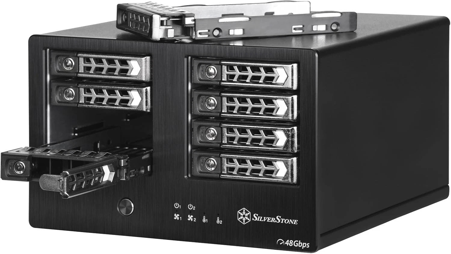 Silverstone Tek RL-TS821S 8-Bay 2.5" SAS/SATA Hard Drive Enclosure to Mini-SAS