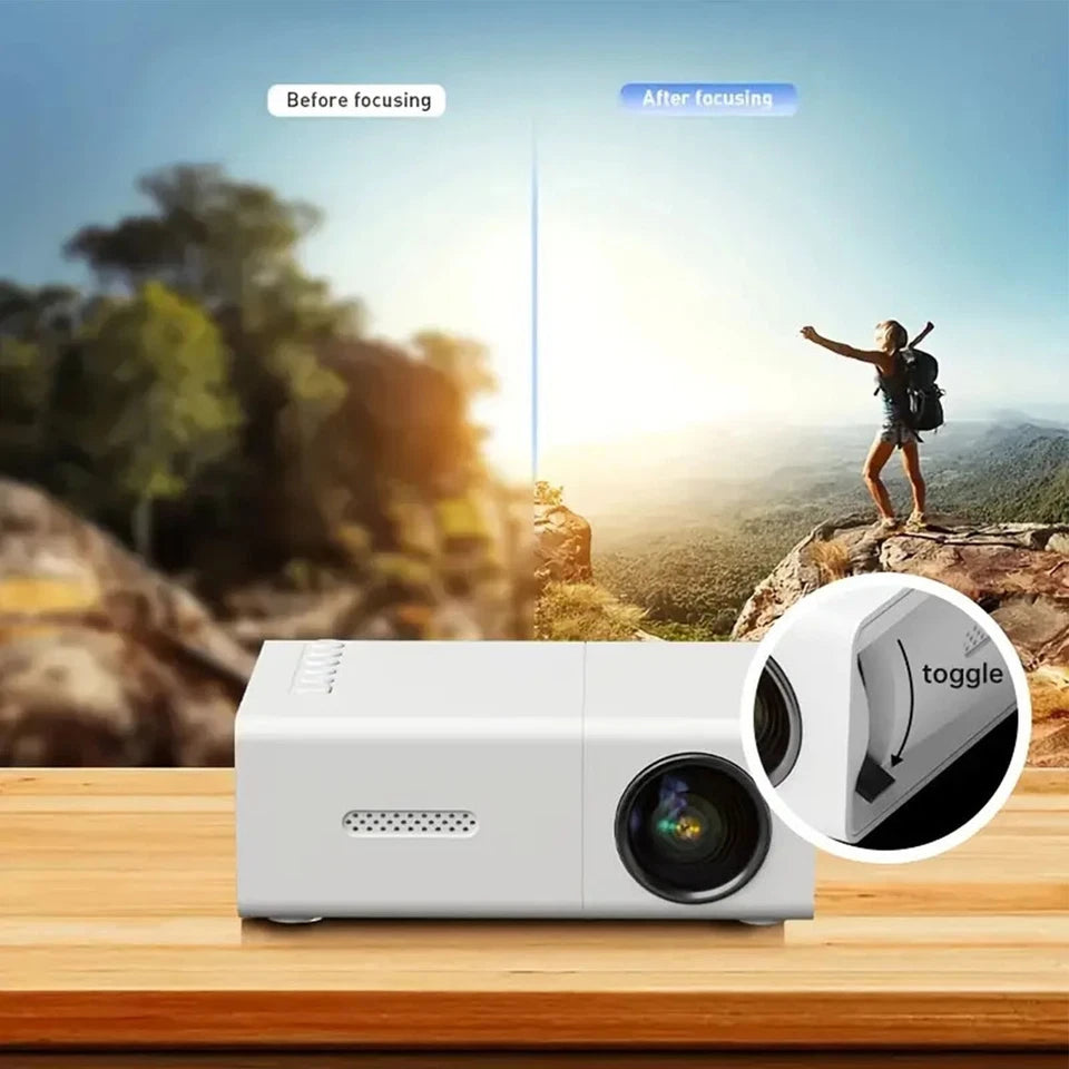 High Brightness LED Projector with 1.1x Optical Zoom, USB & HDMI